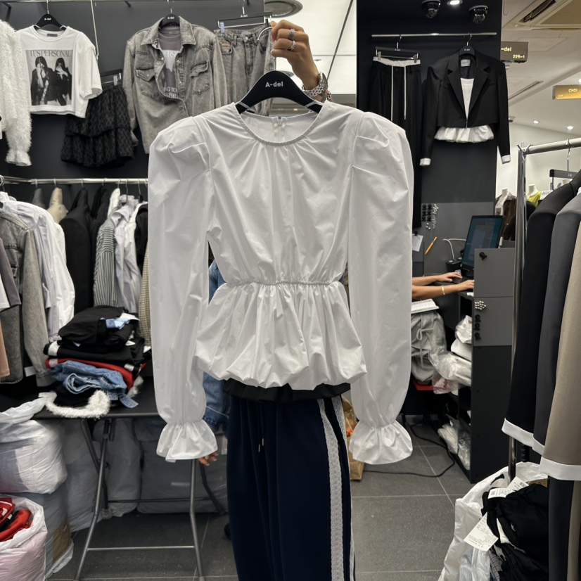 A-DEL東大門㊣代購女士新品推薦25秋冬職業人氣襯衫蕾絲衫A-DEL襯衫/蕾絲衫圖色1
