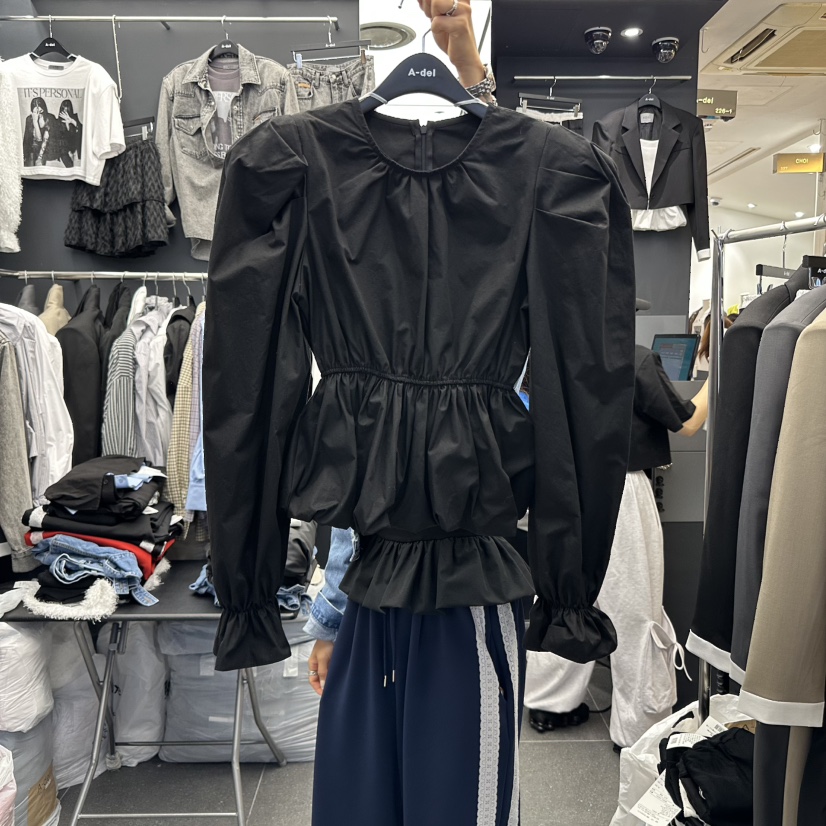 A-DEL東大門㊣代購女士新品推薦25秋冬職業人氣襯衫蕾絲衫A-DEL襯衫/蕾絲衫圖色3