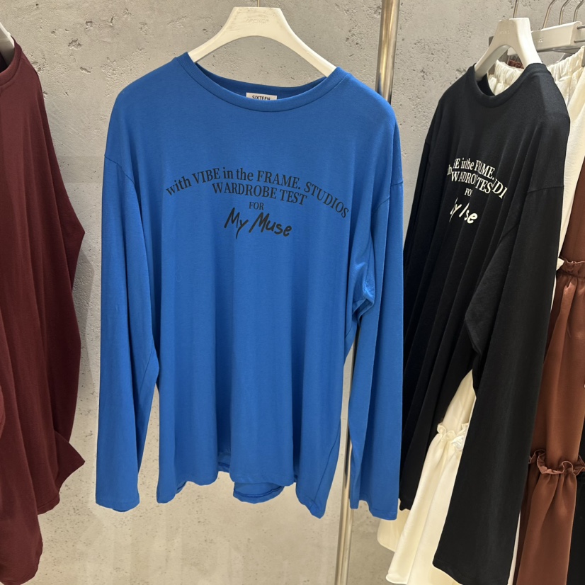 6PENCE-P東大門㊣實拍女裝新品真品推薦時尚人氣職業長袖T恤6PENCE-P長袖T恤圖色4