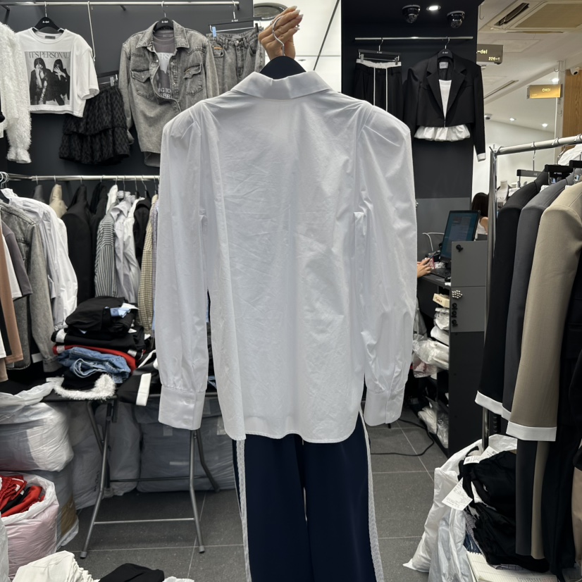 A-DEL韓國代購㊣女裝新品推薦時尚25秋冬人氣休閑襯衫蕾絲衫A-DEL襯衫/蕾絲衫