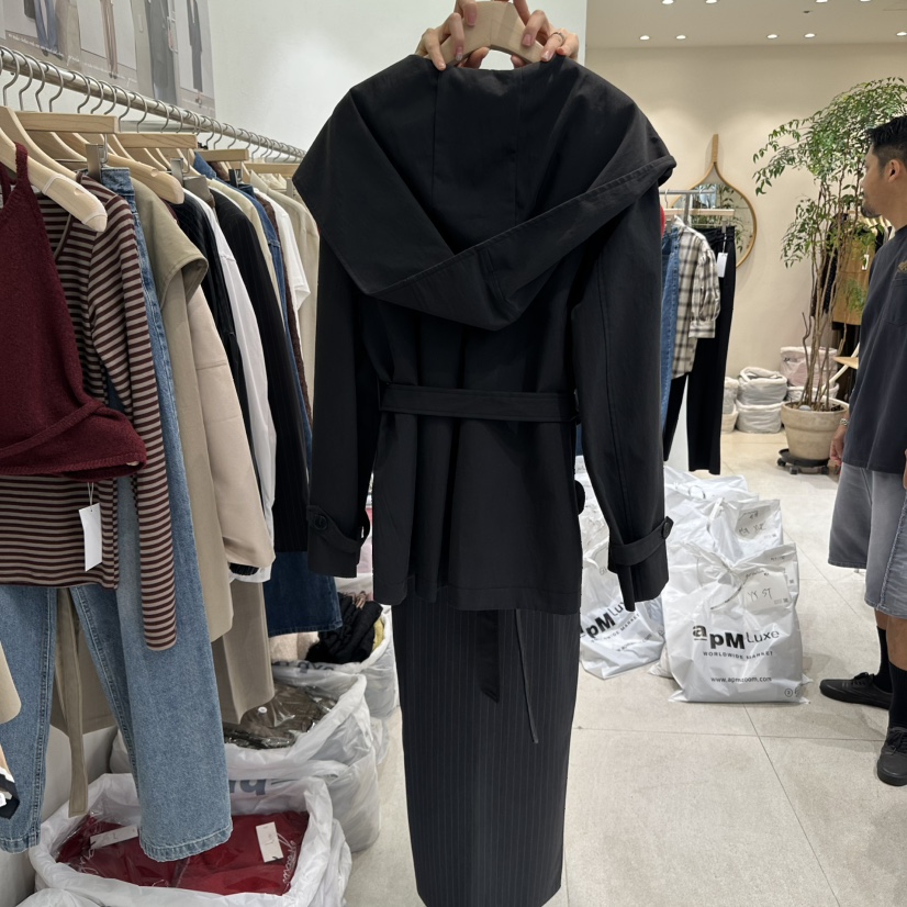 GRACIA東大門㊣直郵女裝新品25秋冬真品職業夾克含腰帶連帽GRACIA夾克