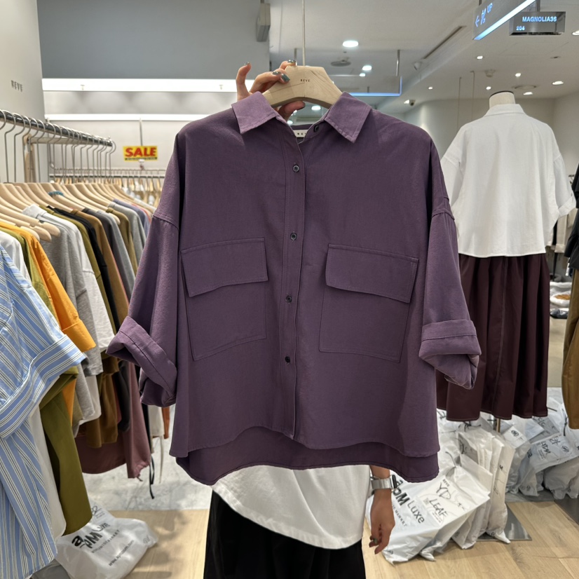 REVE-L東大門㊣實拍女裝新品時尚真品熱賣25秋冬襯衫蕾絲衫REVE-L襯衫/蕾絲衫圖色2