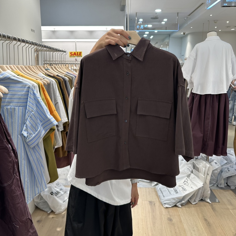 REVE-L東大門㊣實拍女裝新品時尚真品熱賣25秋冬襯衫蕾絲衫REVE-L襯衫/蕾絲衫圖色3