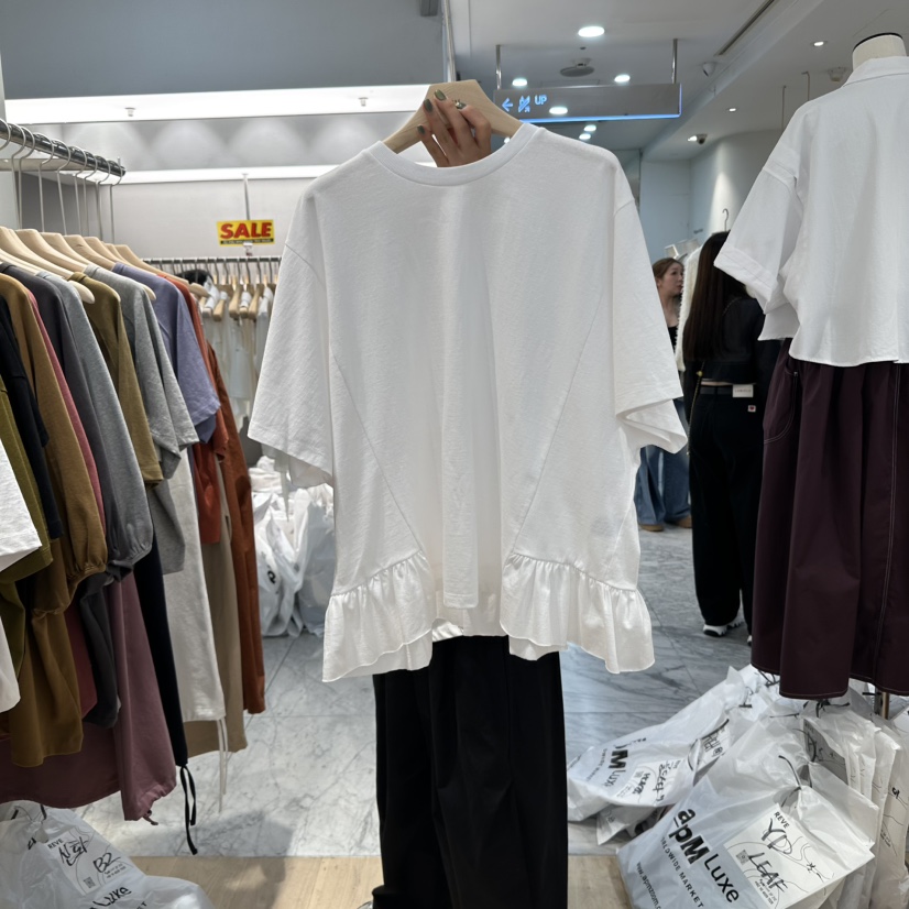 REVE-L韓國代購㊣女士新品時尚推薦真品人氣休閑熱賣職業T恤REVE-LT恤圖色1