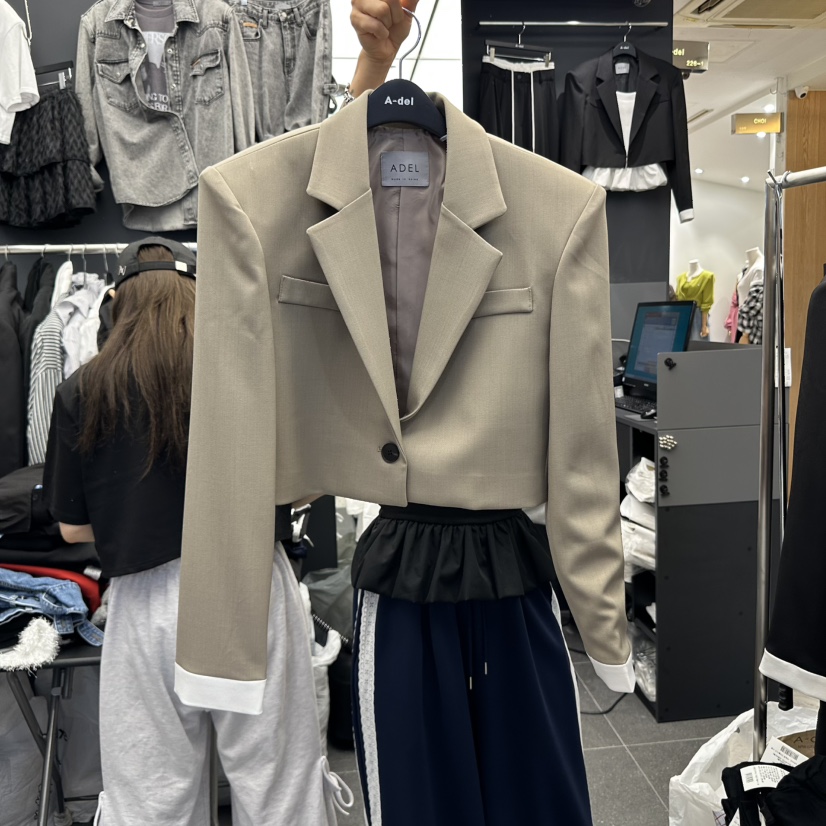 A-DEL韓國代購㊣女士新品人氣真品時尚休閑熱賣職業推薦夾克A-DEL夾克圖色3