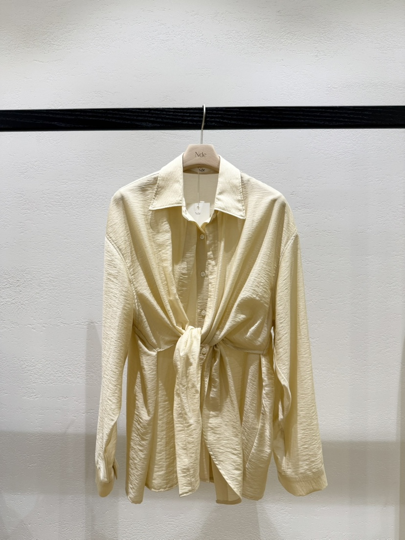 NDE韓國直郵㊣女裝新品熱賣推薦時尚職業真品25秋冬襯衫蕾絲衫NDE襯衫/蕾絲衫圖色1