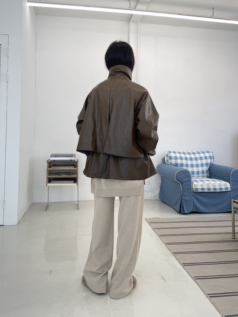 CHAHEE東大門㊣直郵女士新款職業休閑真品熱賣25秋冬皮衣含腰帶CHAHEE皮衣