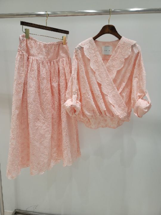 CATS東大門㊣代購女裝新品休閑人氣時尚推薦真品套裝套裝蕾絲CAT.S套裝圖色3