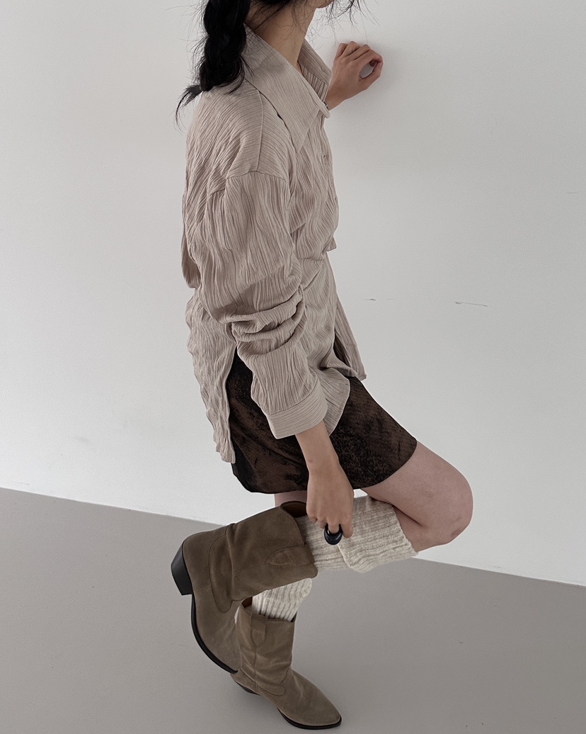 HOWDY韓國直郵㊣女士新品人氣休閑時尚熱賣25秋冬襯衫蕾絲衫howdy襯衫/蕾絲衫