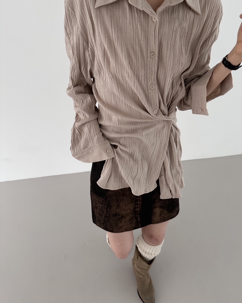 HOWDY韓國直郵㊣女士新品人氣休閑時尚熱賣25秋冬襯衫蕾絲衫howdy襯衫/蕾絲衫