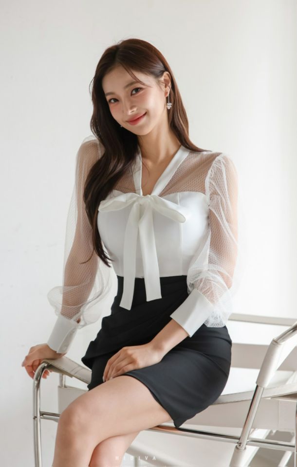 HIGH HEELS韓國直郵㊣女士新品25秋冬休閑人氣時尚襯衫蕾絲衫HIGH HEELS襯衫/蕾絲衫