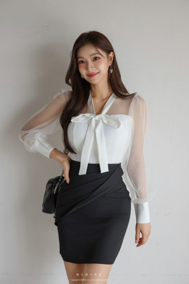 HIGH HEELS韓國直郵㊣女士新品25秋冬休閑人氣時尚襯衫蕾絲衫HIGH HEELS襯衫/蕾絲衫