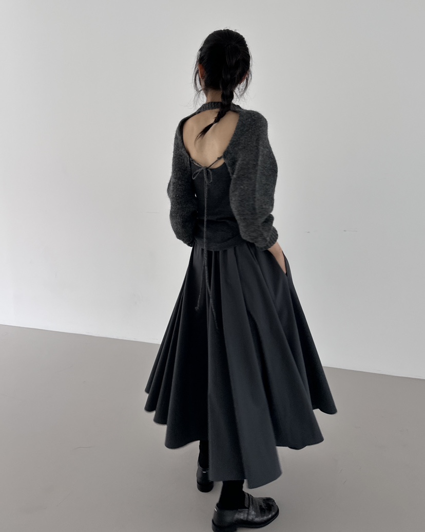 HOWDY韓國直郵㊣女士新款時尚真品人氣職業25秋冬推薦休閑長裙howdy長裙