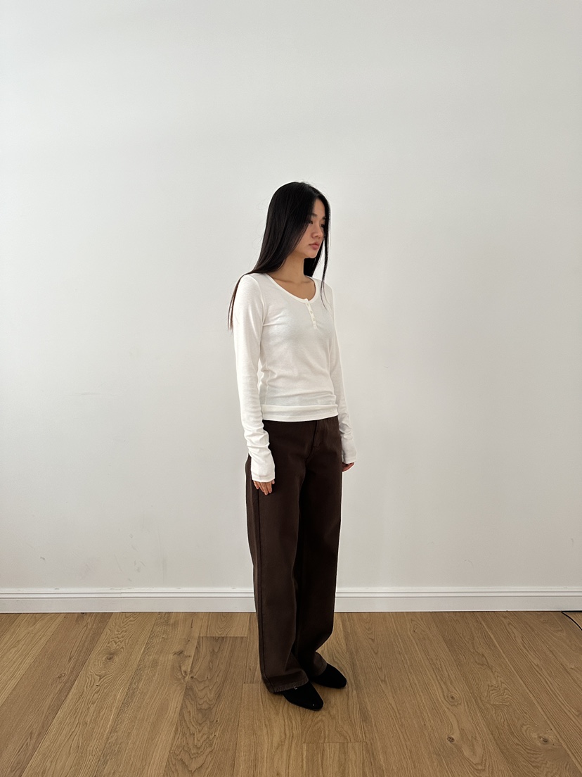 NDE韓國直郵㊣女裝新品人氣推薦時尚25秋冬熱賣休閑真品牛仔褲NDE牛仔褲
