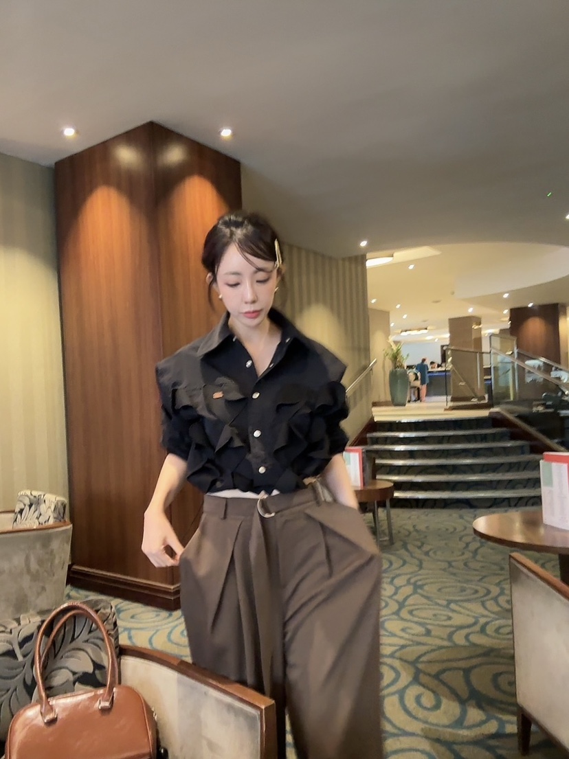 PALETTE-Q韓國直郵㊣女裝新品真品人氣時尚推薦襯衫蕾絲衫PALETTE襯衫/蕾絲衫