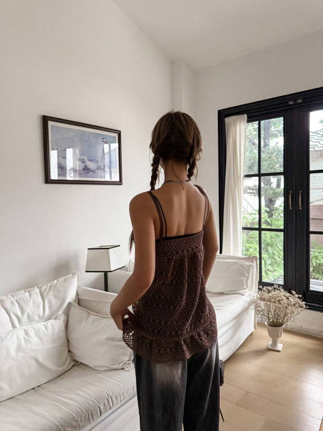 MAISON DE SYNDROME東大門㊣實拍女裝新款25秋冬吊帶背心MAISON DE SYNDROME吊帶/背心
