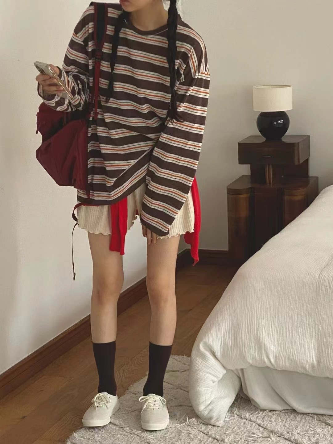 ONTHEMOOD東大門㊣代購女裝新品推薦人氣職業休閑真品長袖T恤RIPPLE長袖T恤圖色3