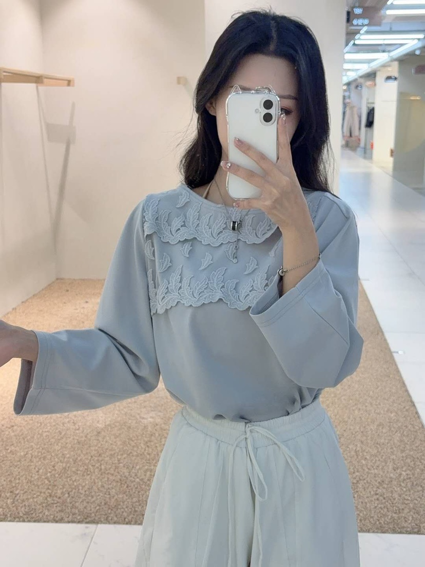 BLUE RIBBON東大門㊣實拍女士新品熱賣休閑時尚襯衫蕾絲衫BLUE RIBBON襯衫/蕾絲衫