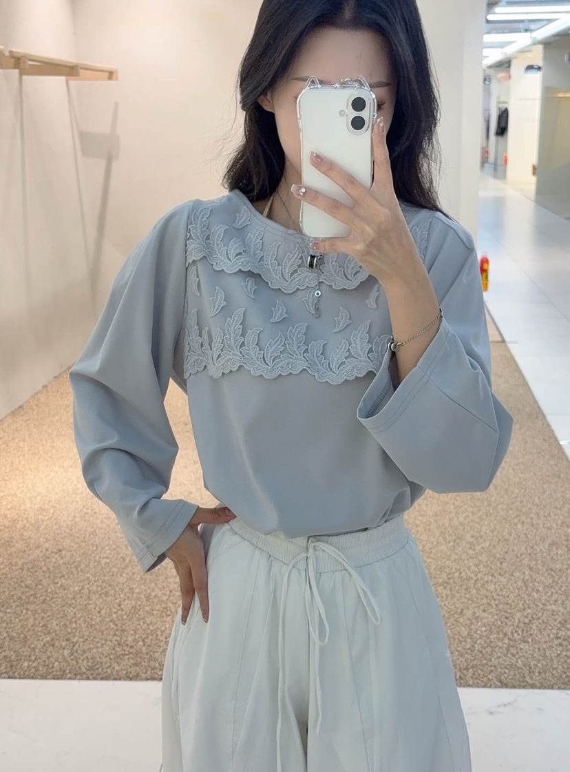 BLUE RIBBON東大門㊣實拍女士新品熱賣休閑時尚襯衫蕾絲衫BLUE RIBBON襯衫/蕾絲衫