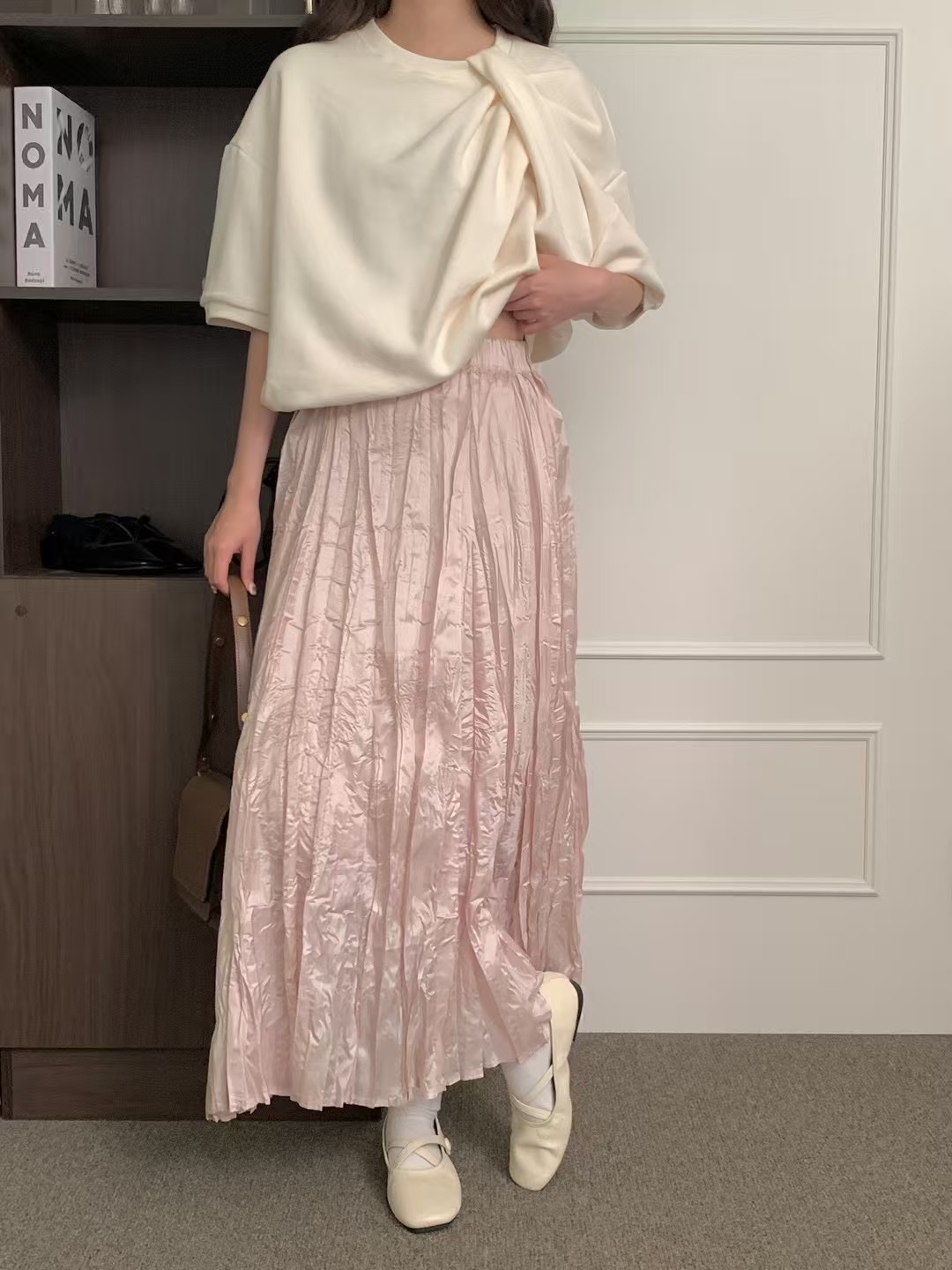 KIMFASHION東大門㊣實拍女士新款25秋冬人氣熱賣休閑長裙百褶KIMFASHION長裙圖色2