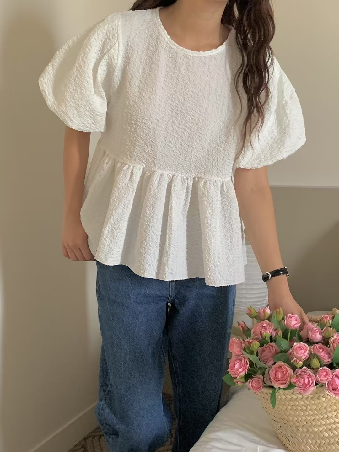 KIMFASHION東大門㊣直郵女士新款推薦真品人氣職業襯衫蕾絲衫KIMFASHION襯衫/蕾絲衫圖色1
