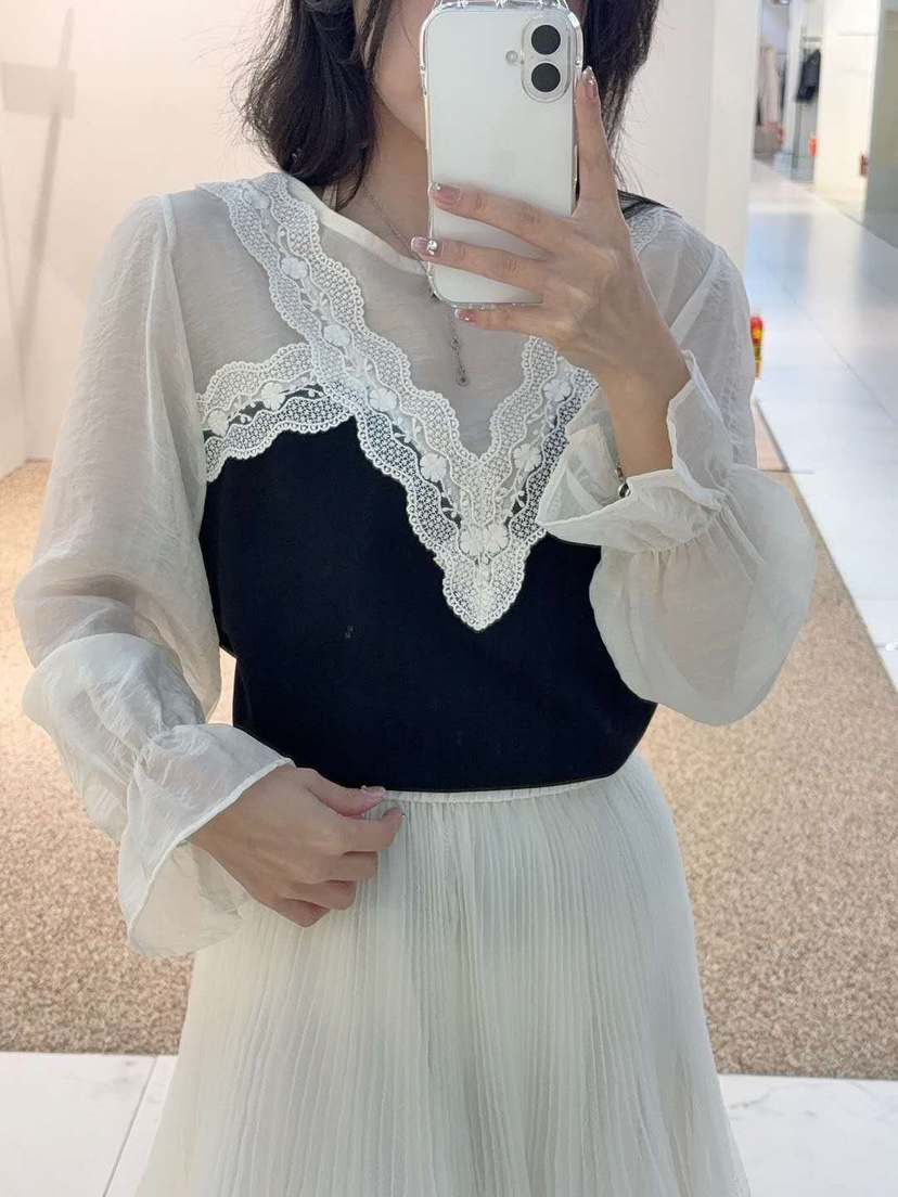 BLUE RIBBON東大門㊣實拍女裝新品推薦人氣真品襯衫蕾絲衫BLUE RIBBON襯衫/蕾絲衫