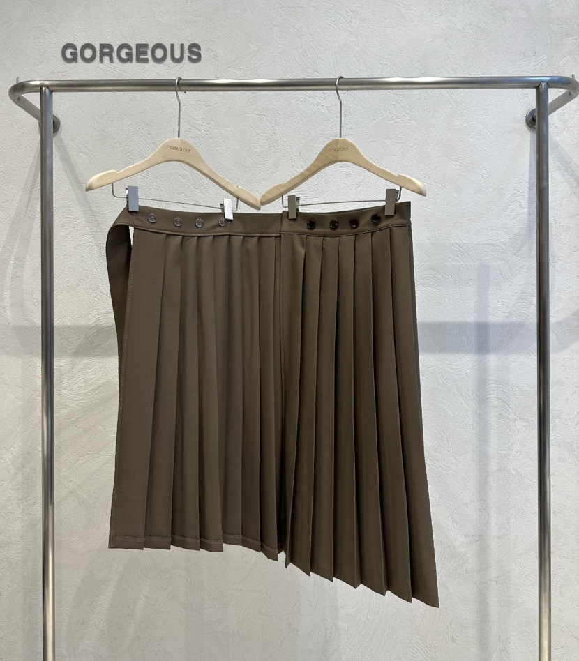 GORGEOUS韓國代購㊣女裝新款職業時尚25秋冬人氣推薦長裙褶皺GORGEOUS長裙
