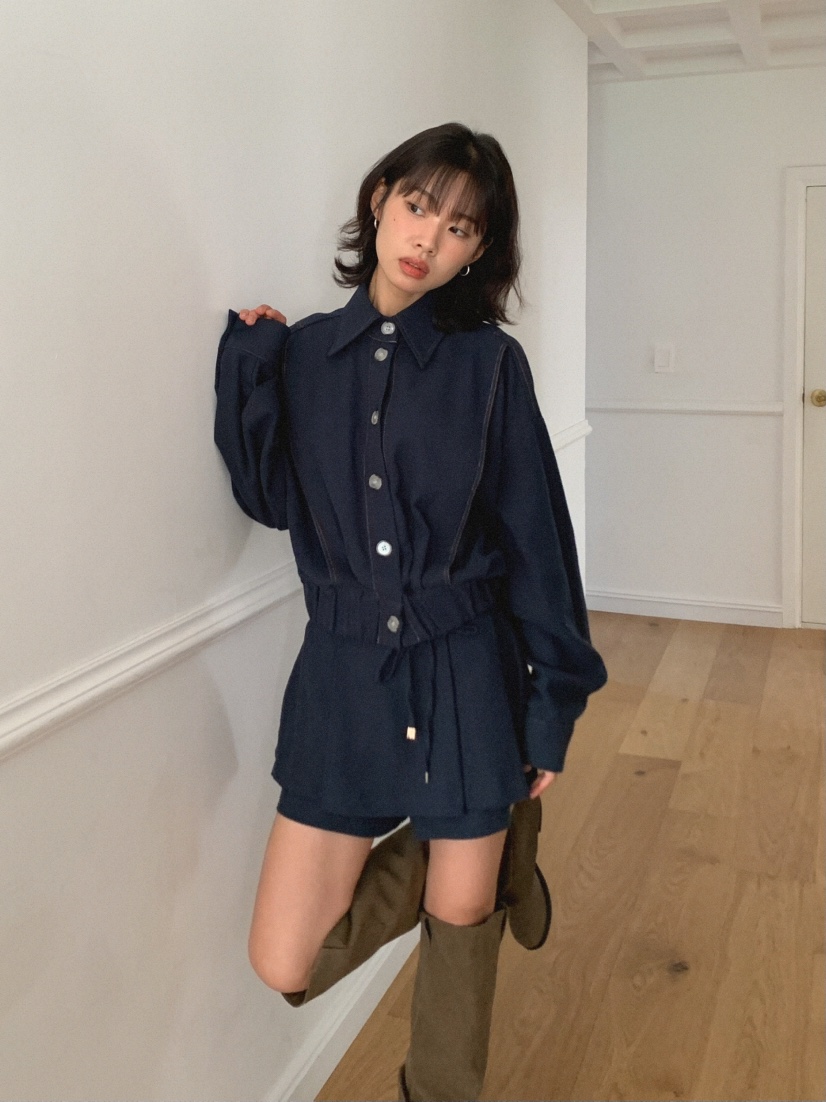 MOSMOS韓國代購㊣女裝新款時尚真品休閑人氣熱賣襯衫蕾絲衫MOSMOS襯衫/蕾絲衫