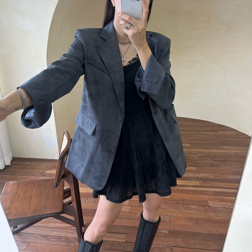 空東大門㊣直郵女士新款職業推薦時尚休閑人氣真品25秋冬夾克SOUIT by mabel-Q夾克圖色2