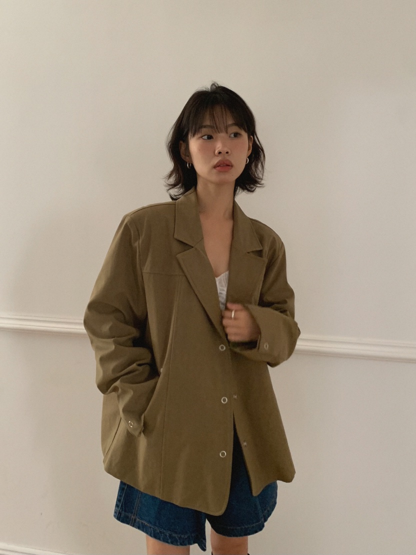 MOSMOS韓國代購㊣女裝新款人氣熱賣真品推薦休閑職業25秋冬夾克MOSMOS夾克