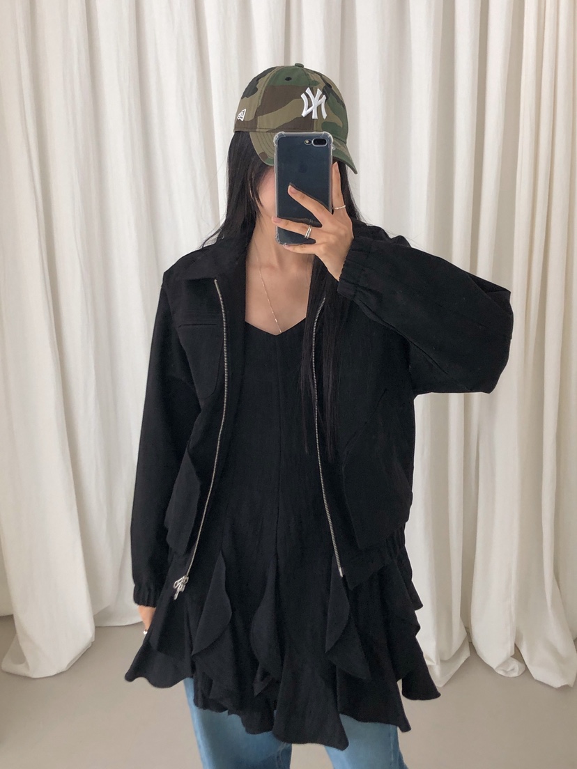 ZITTEN韓國直郵㊣女裝新款推薦熱賣時尚休閑25秋冬夾克褶皺ZITTEN夾克