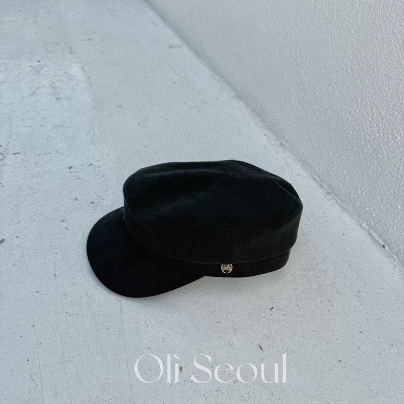 OLI SEOUL東大門㊣實拍女士新款熱賣人氣職業真品帽子絨面革OLI SEOUL帽子