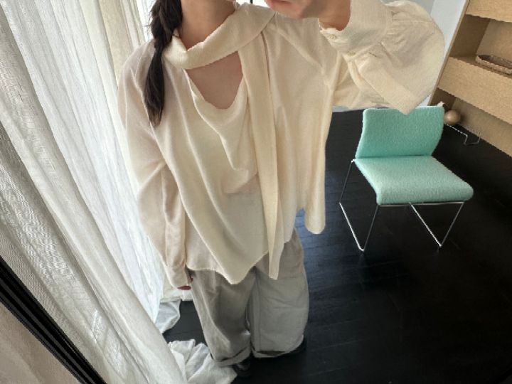 MARE東大門㊣直郵女士新品人氣推薦真品時尚襯衫蕾絲衫寬松MARE襯衫/蕾絲衫