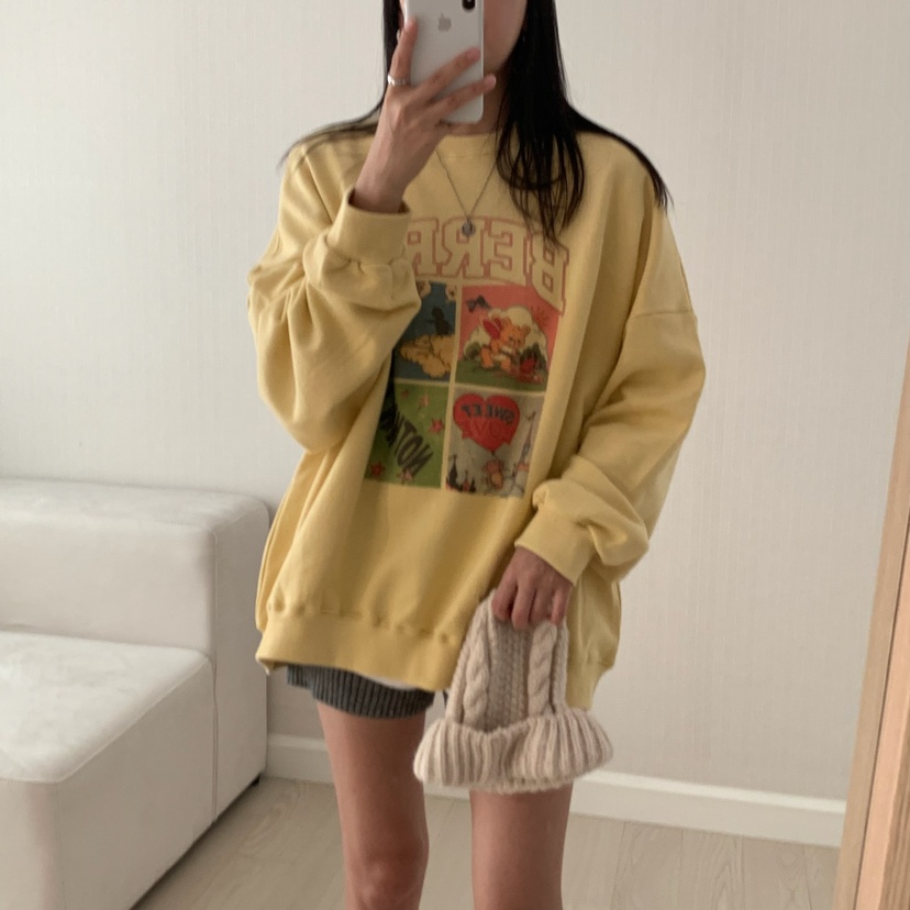 FROMJINI韓國代購㊣女裝新品職業休閑熱賣真品人氣時尚衛衣FROMJINI衛衣圖色1