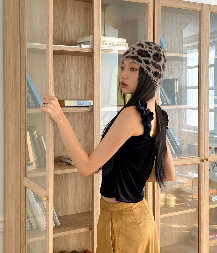 LETAILOR東大門㊣直郵女士新品時尚熱賣吊帶背心天鵝絨緊身LETAILOR吊帶/背心