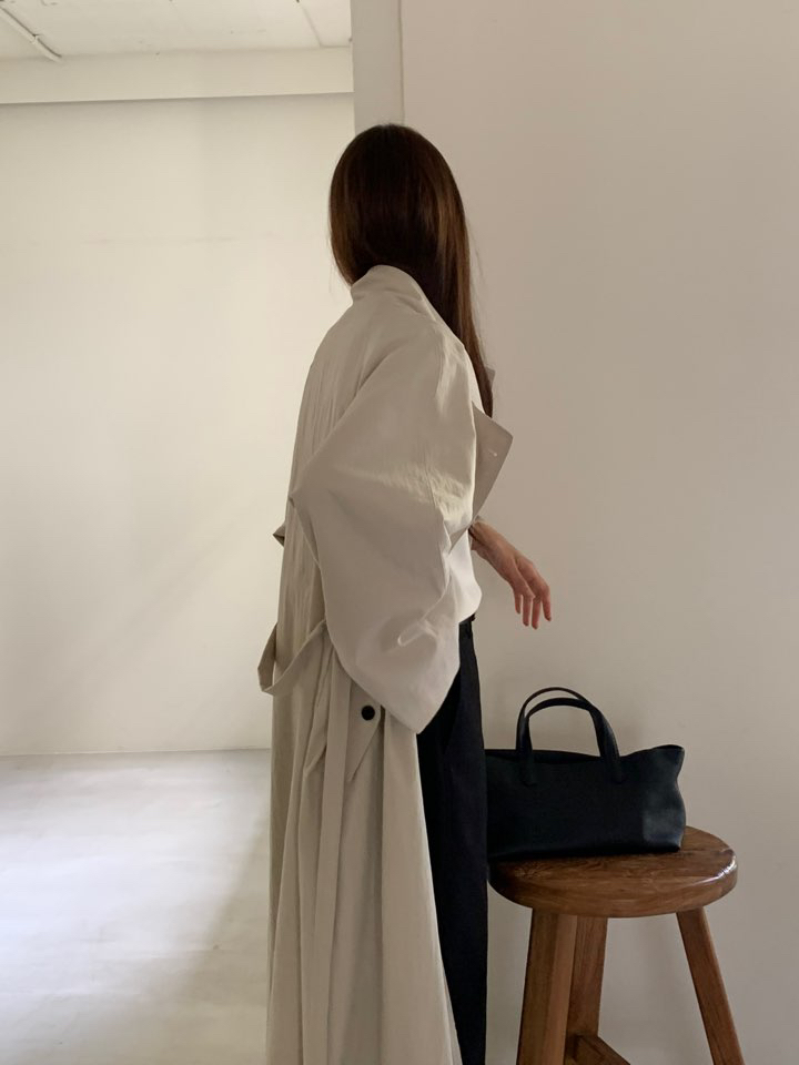 NOTICE韓國代購㊣女士新品人氣時尚真品職業長款風衣含腰帶NOTICE長款風衣