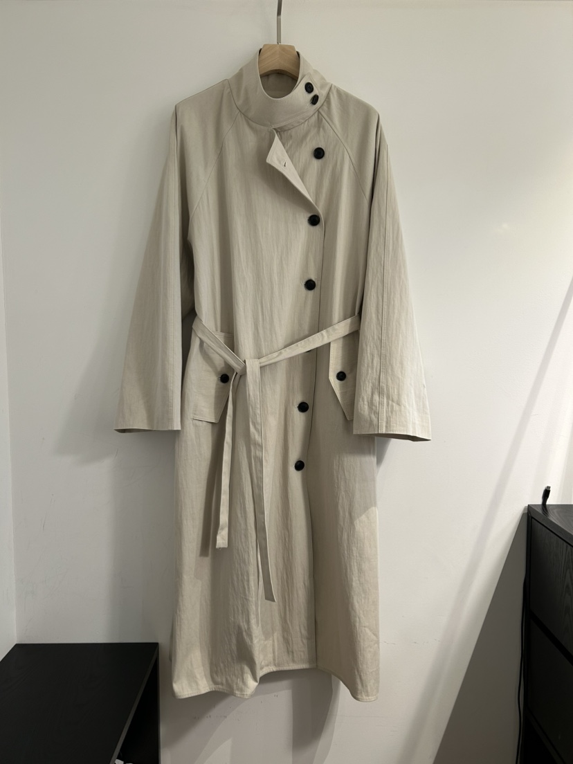 NOTICE韓國代購㊣女士新品人氣時尚真品職業長款風衣含腰帶NOTICE長款風衣圖色1