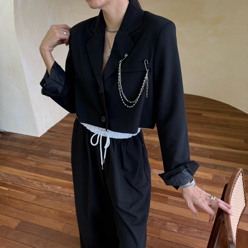 空東大門㊣實拍女裝新款職業人氣熱賣時尚推薦25秋冬真品夾克SOUIT by mabel-Q夾克