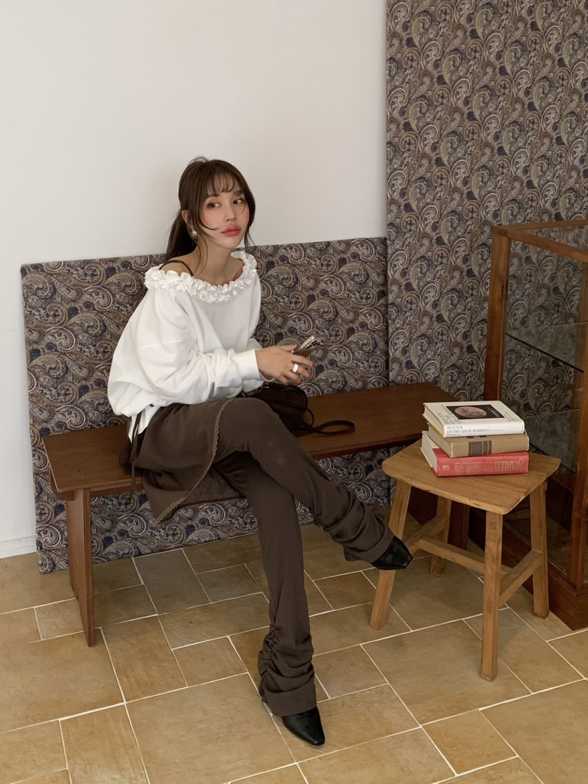 BERTHA韓國代購㊣女士新款推薦25秋冬熱賣職業休閑褲褶皺羅紋BERTHA休閑褲