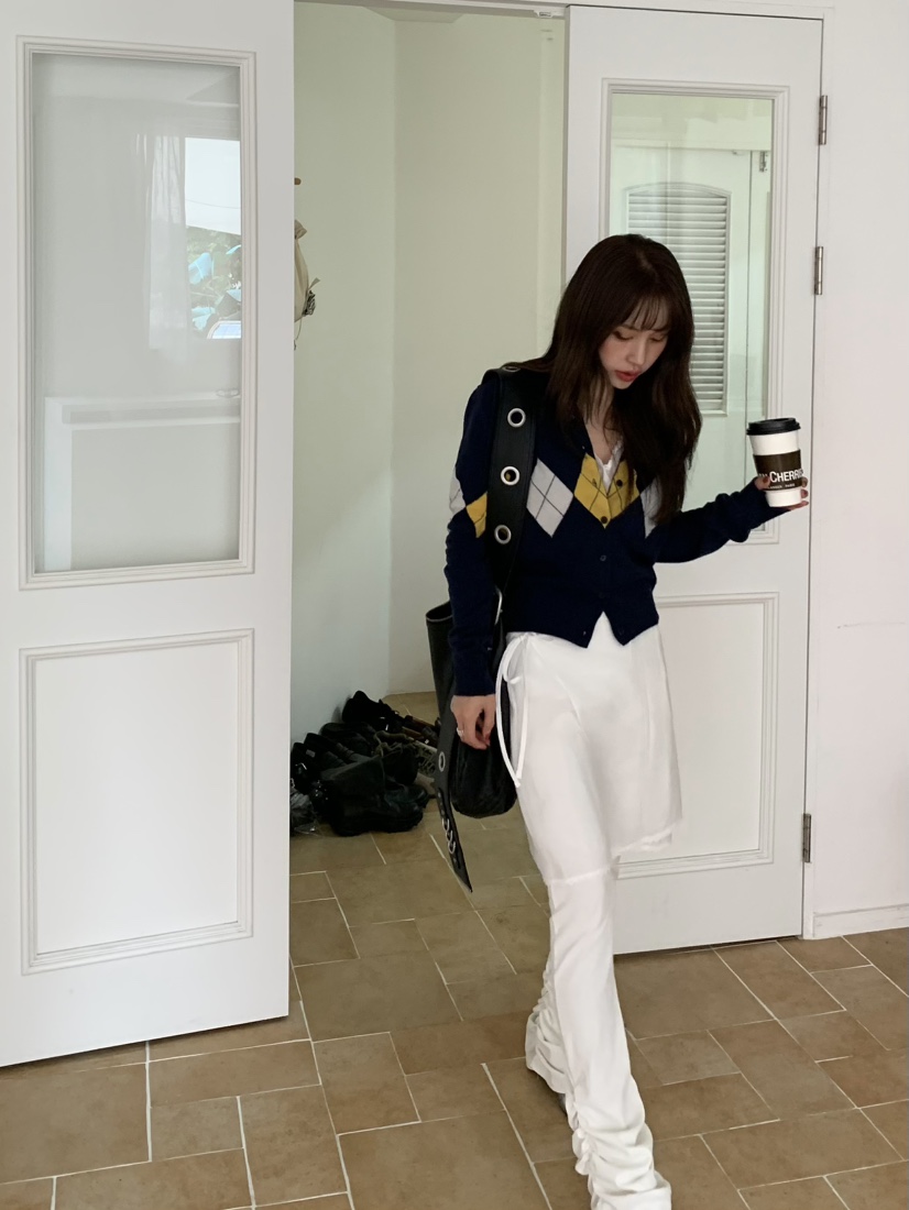 BERTHA韓國代購㊣女士新款推薦25秋冬熱賣職業休閑褲褶皺羅紋BERTHA休閑褲