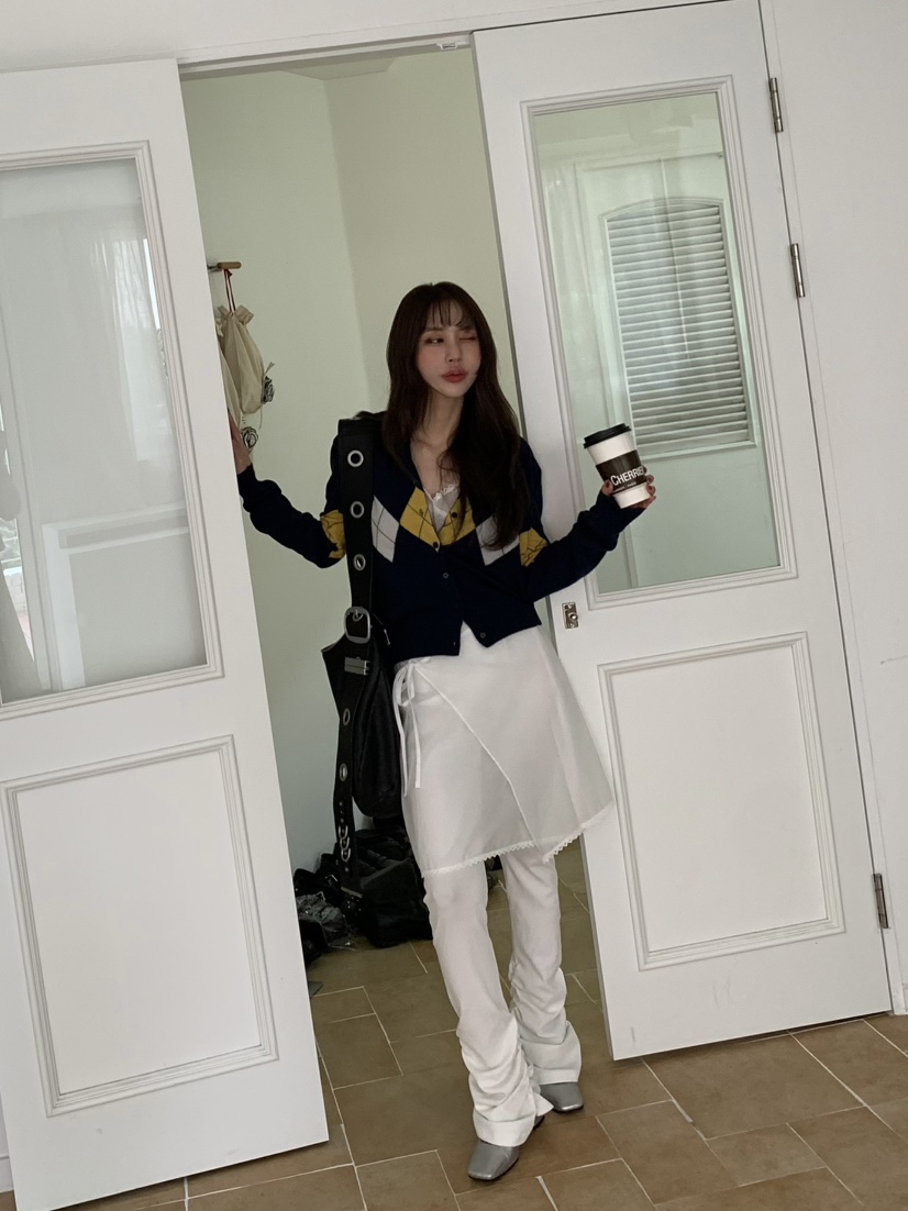 BERTHA韓國代購㊣女士新款推薦25秋冬熱賣職業休閑褲褶皺羅紋BERTHA休閑褲