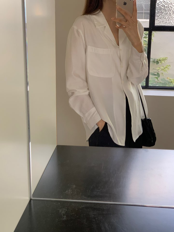 NOTICE東大門㊣代購女士新品人氣25秋冬休閑襯衫蕾絲衫口袋NOTICE襯衫/蕾絲衫