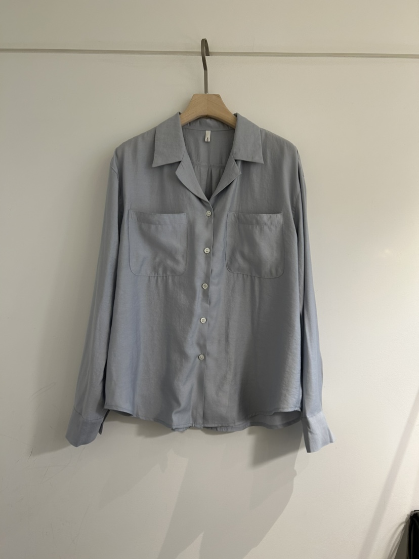 NOTICE東大門㊣代購女士新品人氣25秋冬休閑襯衫蕾絲衫口袋NOTICE襯衫/蕾絲衫圖色3