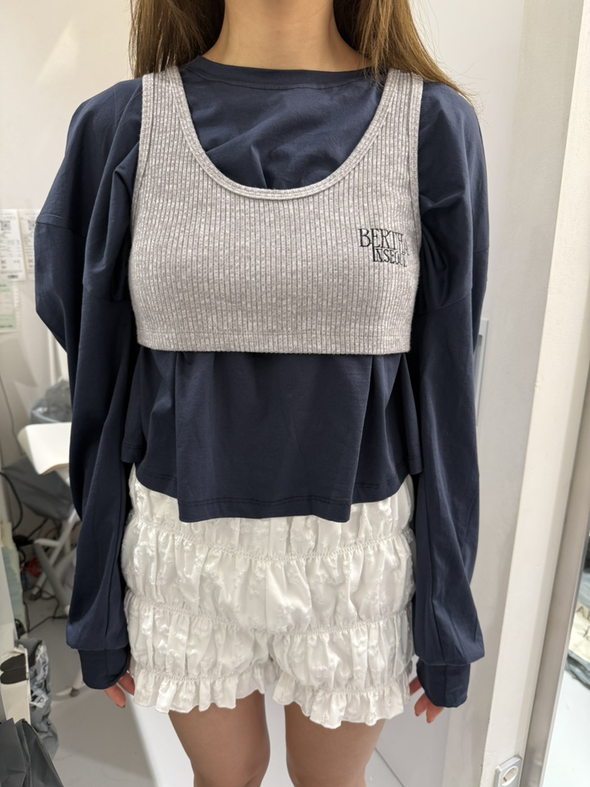 BERTHA東大門㊣直郵女士新款休閑時尚吊帶背心不含內搭刺繡BERTHA吊帶/背心圖色3