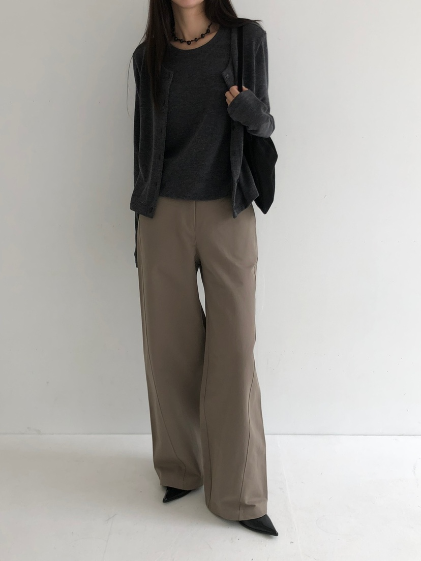 FOSET韓國代購㊣女裝新款25秋冬熱賣真品人氣時尚休閑休閑褲FOSET休閑褲