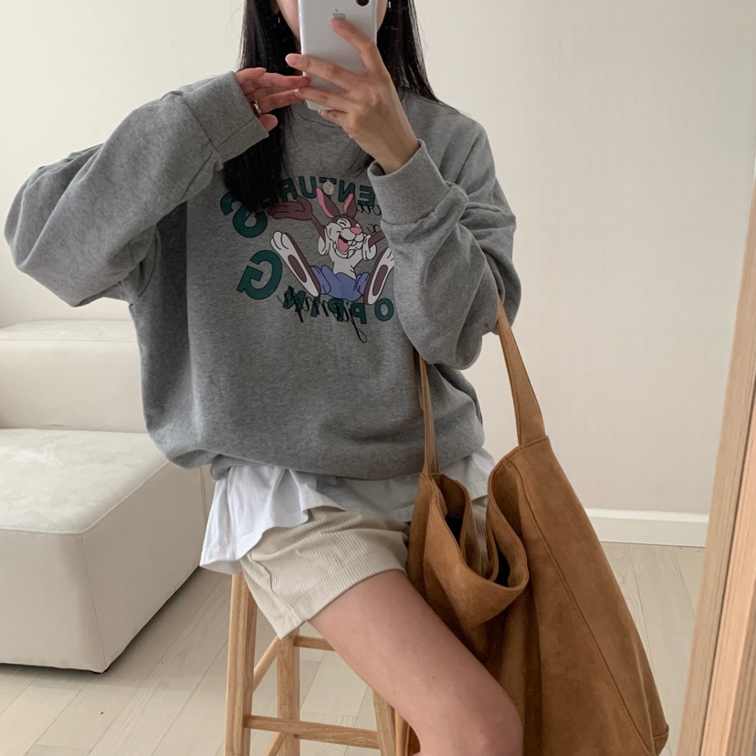 HELLO JINI韓國代購㊣女士新款25秋冬時尚休閑推薦熱賣衛衣HELLO JINI衛衣