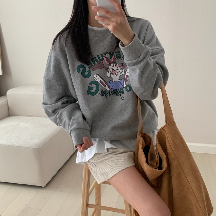 HELLO JINI韓國代購㊣女士新款25秋冬時尚休閑推薦熱賣衛衣HELLO JINI衛衣