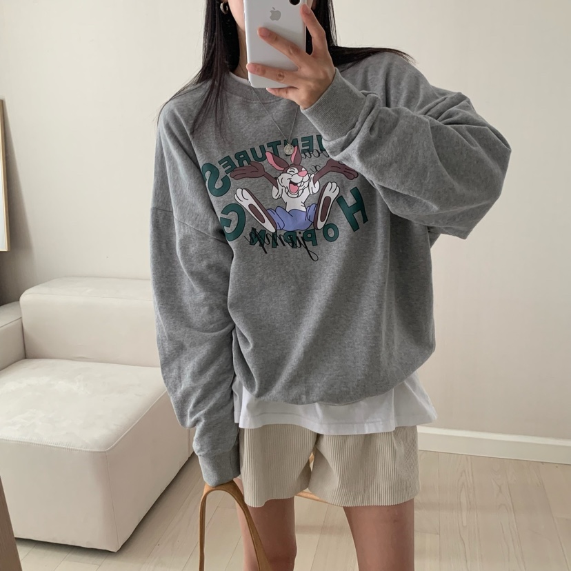 HELLO JINI韓國代購㊣女士新款25秋冬時尚休閑推薦熱賣衛衣HELLO JINI衛衣
