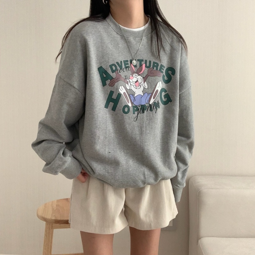 HELLO JINI韓國代購㊣女士新款25秋冬時尚休閑推薦熱賣衛衣HELLO JINI衛衣圖色1