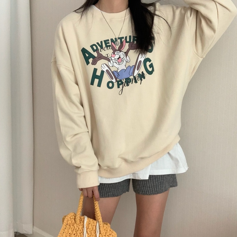 HELLO JINI韓國代購㊣女士新款25秋冬時尚休閑推薦熱賣衛衣HELLO JINI衛衣圖色2